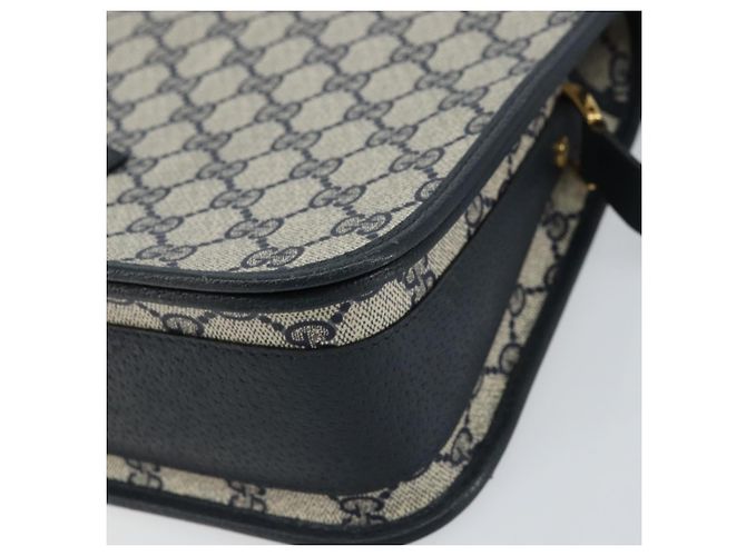 Gucci Borsa a spalla GG Supreme in PVC Navy Gold 001 116 0847 Auth ep12430 - vista 9