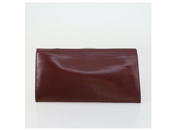 Borsa a tracolla CARTIER in pelle 3 pezzi Bordeaux Auth 151788 Bordò - vista 15