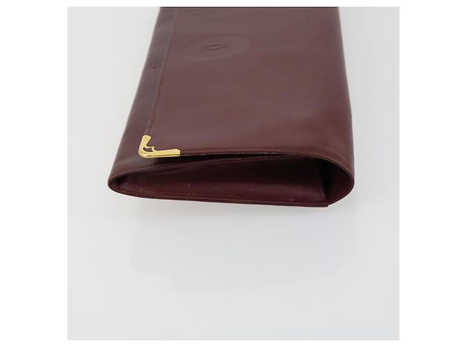 Borsa a tracolla CARTIER in pelle 3 pezzi Bordeaux Auth 151788 Bordò - vista 16