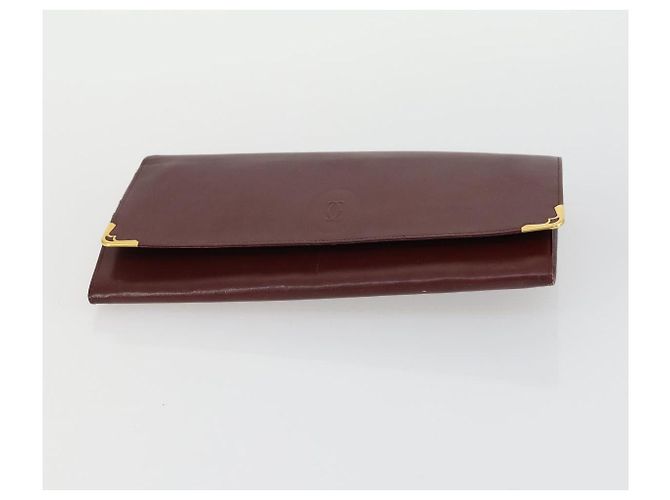 Borsa a tracolla CARTIER in pelle 3 pezzi Bordeaux Auth 151788 Bordò - vista 18