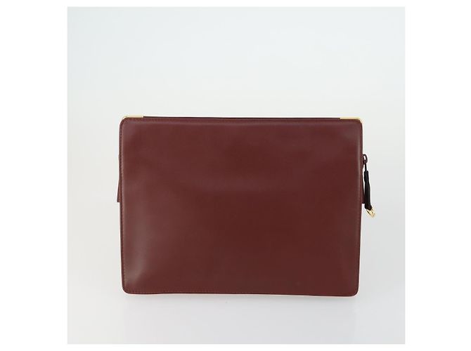 Borsa a tracolla CARTIER in pelle 3 pezzi Bordeaux Auth 151788 Bordò - vista 3