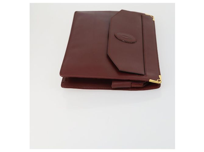 Borsa a tracolla CARTIER in pelle 3 pezzi Bordeaux Auth 151788 Bordò - vista 4