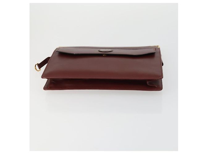 Borsa a tracolla CARTIER in pelle 3 pezzi Bordeaux Auth 151788 Bordò - vista 6