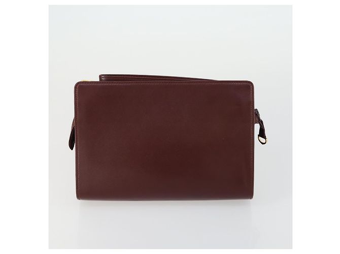 Borsa a tracolla CARTIER in pelle 3 pezzi Bordeaux Auth 151788 Bordò - vista 9