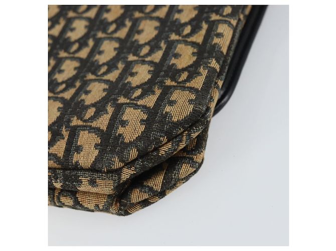 Borsa a Spalla in Tela Trotter Christian Dior Blu Navy Oro Auth 158813 D'oro - vista 15