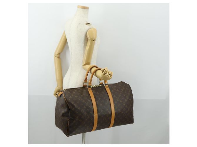 LOUIS VUITTON Borsa Boston Monogram Keepall 50 M41426 LV Auth 155160 Monogramma - vista 21