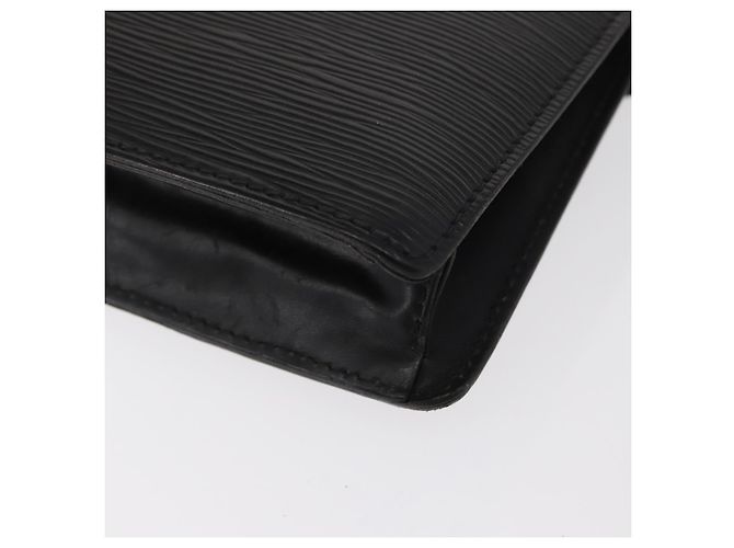 LOUIS VUITTON Epi Serie Dragonne Clutch Bag Nero M52612 LV Auth ep12225 - vista 17