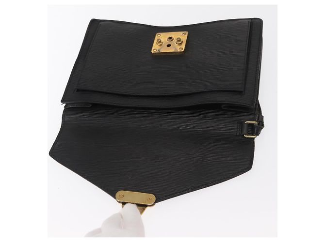 LOUIS VUITTON Epi Serie Dragonne Clutch Bag Nero M52612 LV Auth ep12225 - vista 19