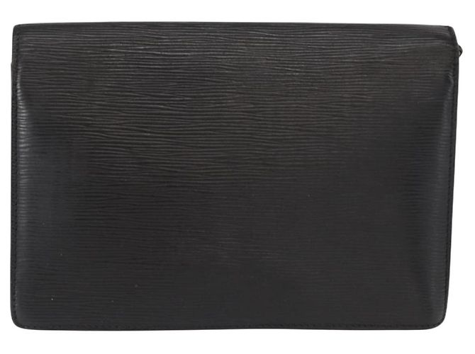 LOUIS VUITTON Epi Serie Dragonne Clutch Bag Nero M52612 LV Auth ep12225 - vista 2