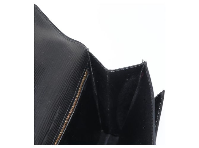 LOUIS VUITTON Epi Serie Dragonne Clutch Bag Nero M52612 LV Auth ep12225 - vista 21
