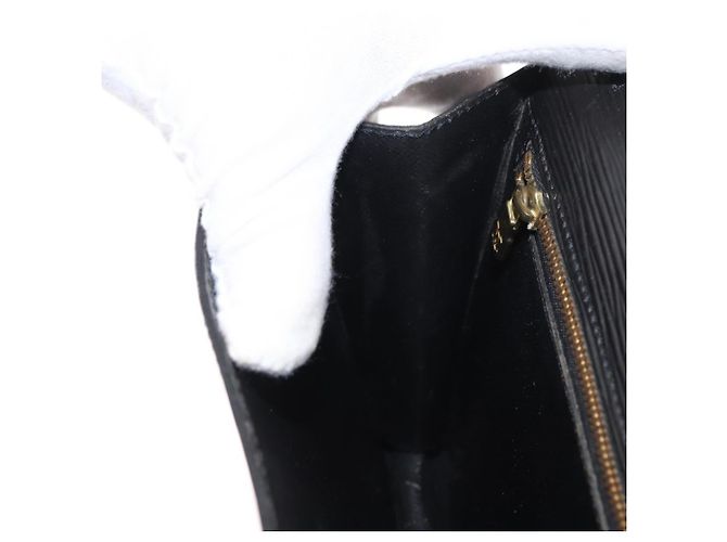 LOUIS VUITTON Epi Serie Dragonne Clutch Bag Nero M52612 LV Auth ep12225 - vista 22