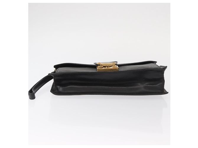 LOUIS VUITTON Epi Serie Dragonne Clutch Bag Nero M52612 LV Auth ep12225 - vista 5