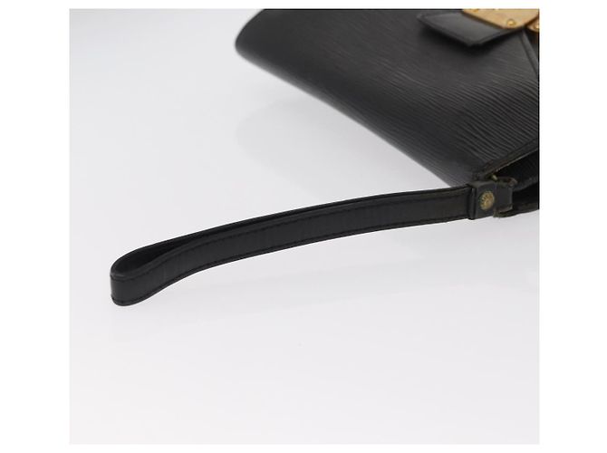 LOUIS VUITTON Epi Serie Dragonne Clutch Bag Nero M52612 LV Auth ep12225 - vista 7