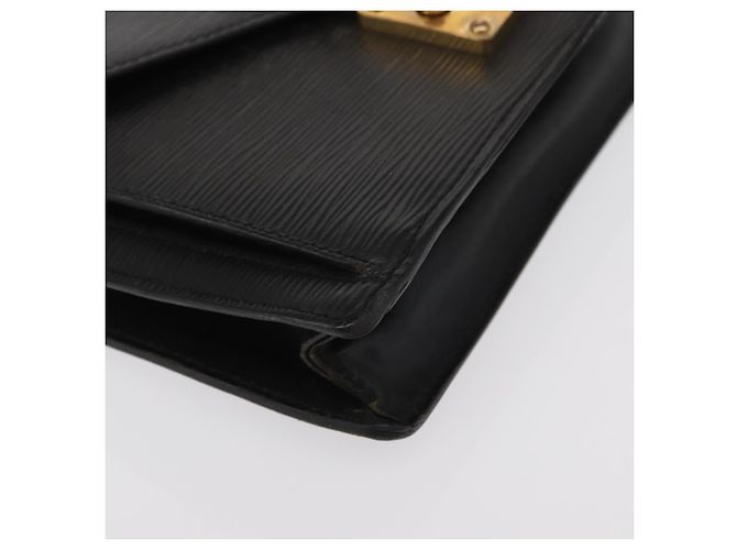 LOUIS VUITTON Epi Serie Dragonne Clutch Bag Nero M52612 LV Auth ep12225 - vista 8