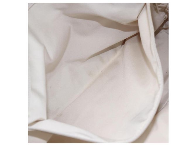 CHANEL Nova linha de viagem Bolsa de mão em nylon bege prata CC Auth mr1703 - vista 20