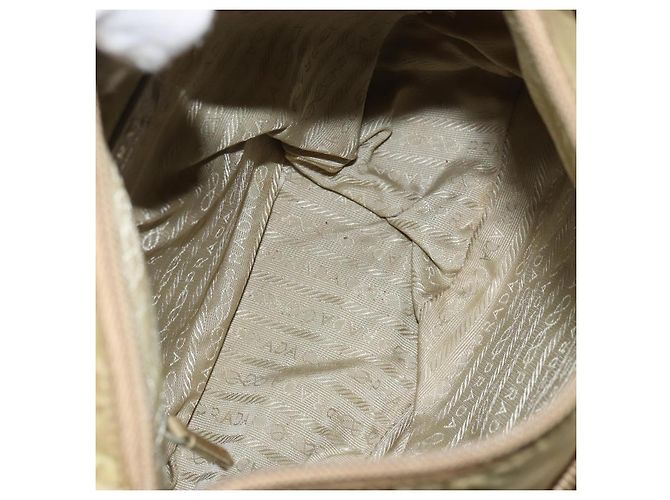 Borsa a Spalla PRADA Nylon Beige Argento Autentica 151654 - vista 10