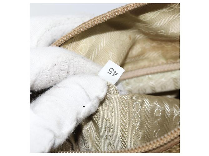 Borsa a Spalla PRADA Nylon Beige Argento Autentica 151654 - vista 11