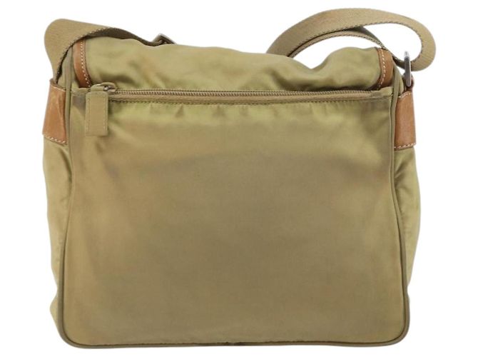 Borsa a Spalla PRADA Nylon Beige Argento Autentica 151654 - vista 2