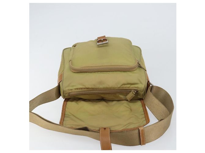 Borsa a Spalla PRADA Nylon Beige Argento Autentica 151654 - vista 21