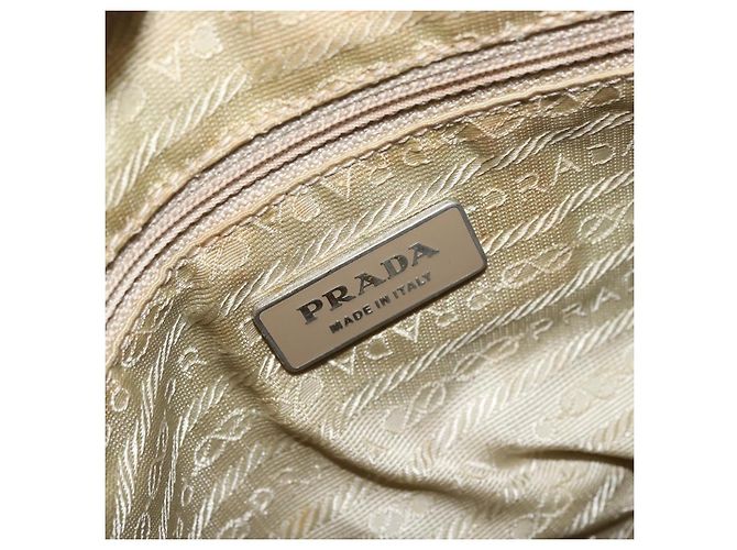 Borsa a Spalla PRADA Nylon Beige Argento Autentica 151654 - vista 23