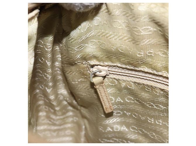 Borsa a Spalla PRADA Nylon Beige Argento Autentica 151654 - vista 26