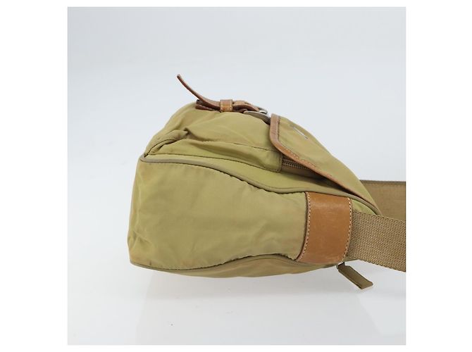 Borsa a Spalla PRADA Nylon Beige Argento Autentica 151654 - vista 3