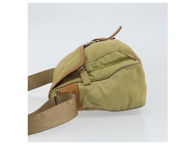 Borsa a Spalla PRADA Nylon Beige Argento Autentica 151654 - vista 4