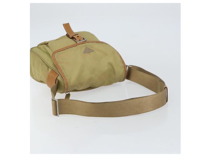 Borsa a Spalla PRADA Nylon Beige Argento Autentica 151654 - vista 7