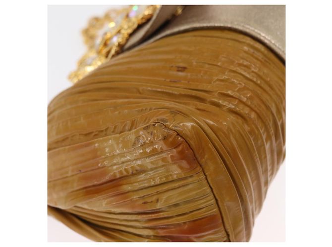 Borsa a Spalla Miu Miu con Catena Smalto Giallo Oro Auth BA8837 D'oro - vista 9