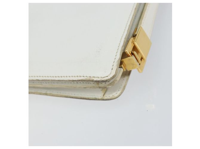 Céline Borsa a Spalla CELINE in Pelle Bianca e Oro Auth 156322 Bianco D'oro - vista 15