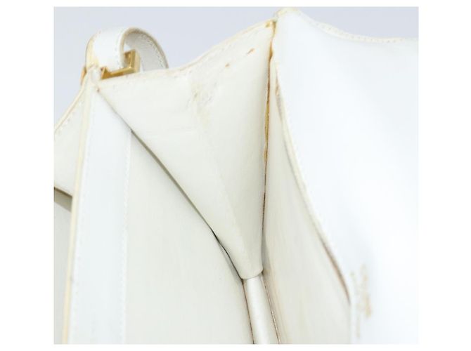 Céline Borsa a Spalla CELINE in Pelle Bianca e Oro Auth 156322 Bianco D'oro - vista 20
