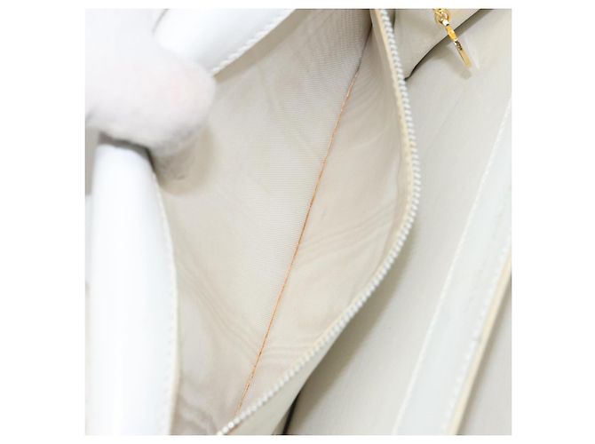 Céline Borsa a Spalla CELINE in Pelle Bianca e Oro Auth 156322 Bianco D'oro - vista 22