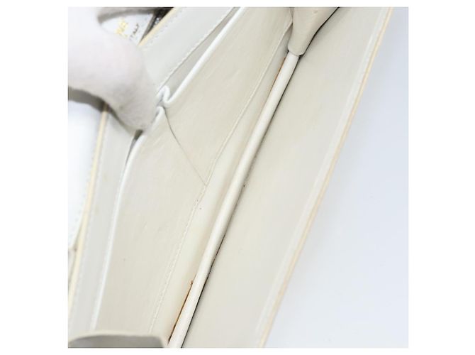 Céline Borsa a Spalla CELINE in Pelle Bianca e Oro Auth 156322 Bianco D'oro - vista 23