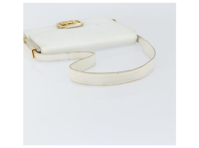 Céline Borsa a Spalla CELINE in Pelle Bianca e Oro Auth 156322 Bianco D'oro - vista 7