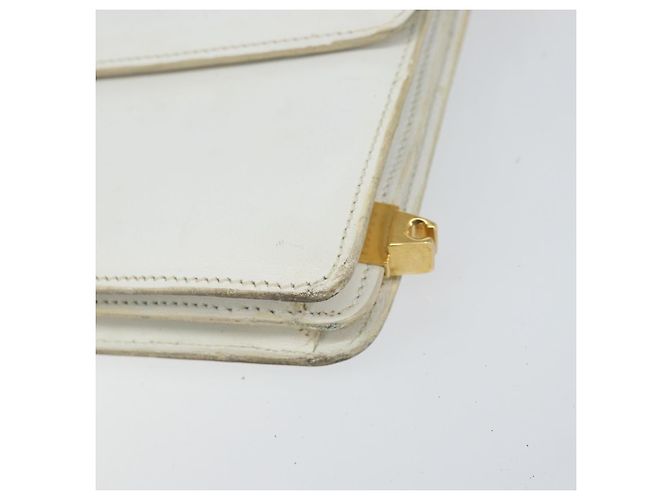 Céline Borsa a Spalla CELINE in Pelle Bianca e Oro Auth 156322 Bianco D'oro - vista 9