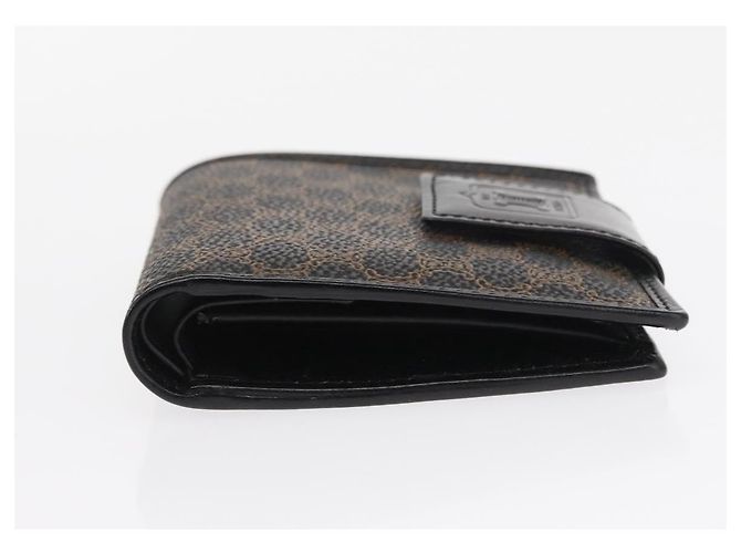 Céline Portafoglio in tela Macadam CELINE in pelle PVC nera Auth 148550V Nero - vista 3