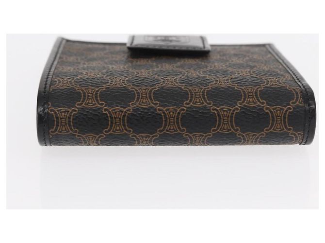 Céline Portafoglio in tela Macadam CELINE in pelle PVC nera Auth 148550V Nero - vista 6