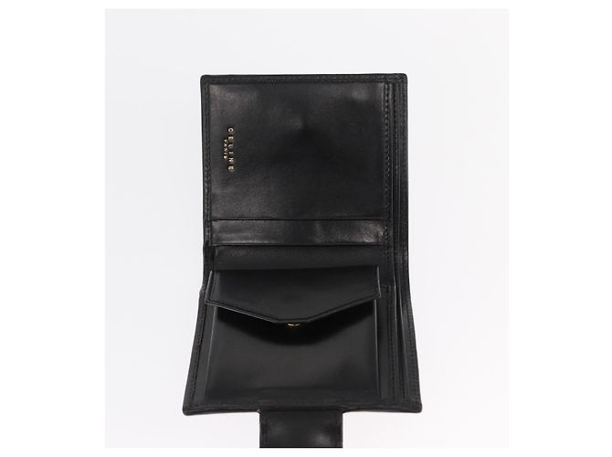 Céline Portafoglio in tela Macadam CELINE in pelle PVC nera Auth 148550V Nero - vista 8