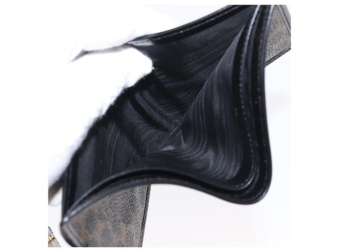 Céline Portafoglio in tela Macadam CELINE in pelle PVC nera Auth 148550V Nero - vista 9