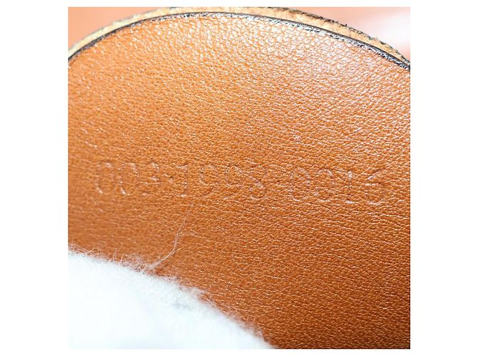 Zaino in pelle Gucci Bamboo marrone oro 003 1998 0016 Auth 153308 D'oro - vista 12