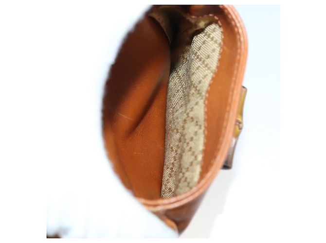 Zaino in pelle Gucci Bamboo marrone oro 003 1998 0016 Auth 153308 D'oro - vista 27