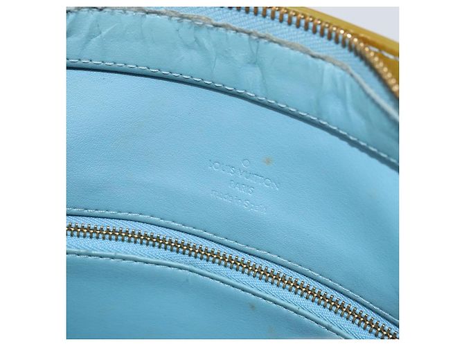 LOUIS VUITTON Borsa a Mano Monogram Vernis Houston Blu Baby M91005 LV Auth BA8959 Blu chiaro - vista 10