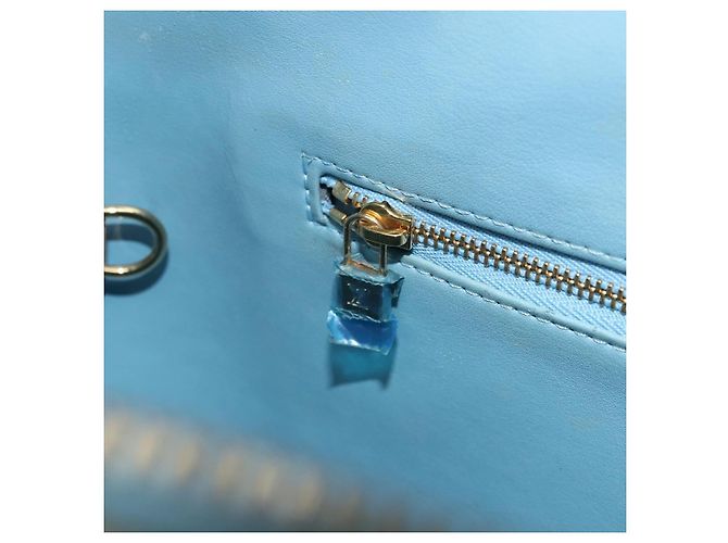 LOUIS VUITTON Borsa a Mano Monogram Vernis Houston Blu Baby M91005 LV Auth BA8959 Blu chiaro - vista 21