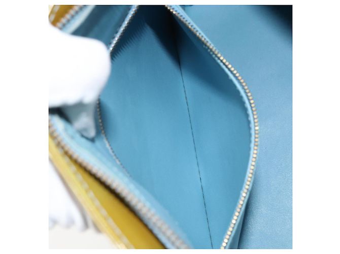 LOUIS VUITTON Borsa a Mano Monogram Vernis Houston Blu Baby M91005 LV Auth BA8959 Blu chiaro - vista 22