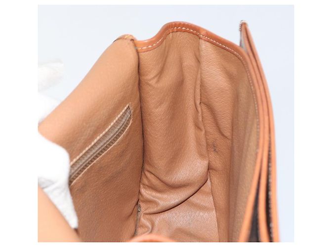 Céline Bolsa de Ombro em Lona Macadam CELINE em Couro PVC Marrom Dourado Auth ki6244 - vista 19