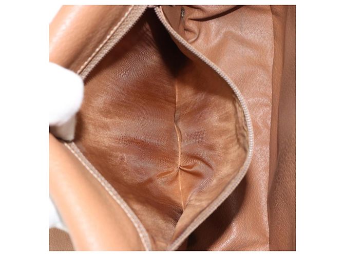 Céline Bolsa de Ombro em Lona Macadam CELINE em Couro PVC Marrom Dourado Auth ki6244 - vista 22