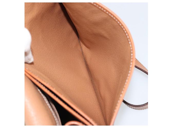 Céline Bolsa de Ombro em Lona Macadam CELINE em Couro PVC Marrom Dourado Auth ki6244 - vista 23