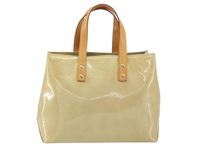 LOUIS VUITTON Borsa a Mano Monogram Vernis Reade PM Beige M91334 LV Auth ep12426 - vista 13