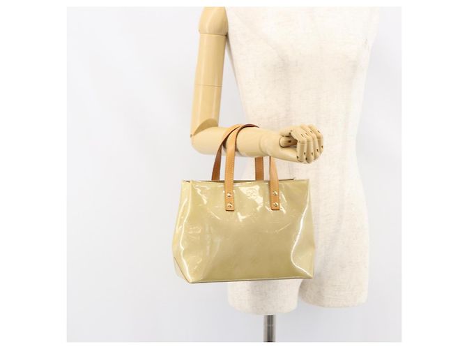 LOUIS VUITTON Borsa a Mano Monogram Vernis Reade PM Beige M91334 LV Auth ep12426 - vista 22