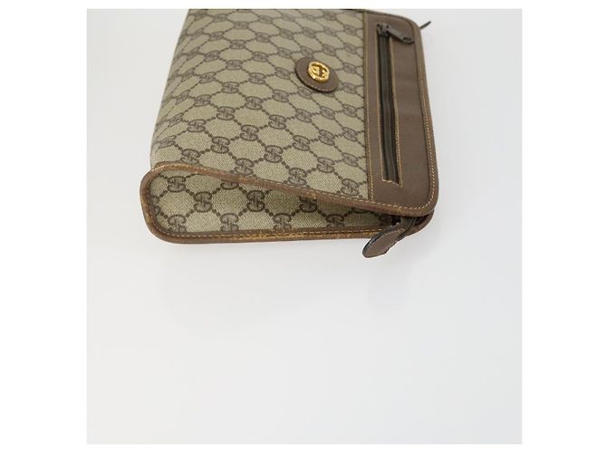 GUCCI GG Supreme Clutch Bag PVC 4 Set Beige Auth 151535 - vista 10